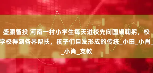 盛鹏智投 河南一村小学生每天进校先向国旗鞠躬，校长：学校得到各界帮扶，孩子们自发形成的传统_小田_小肖_支教